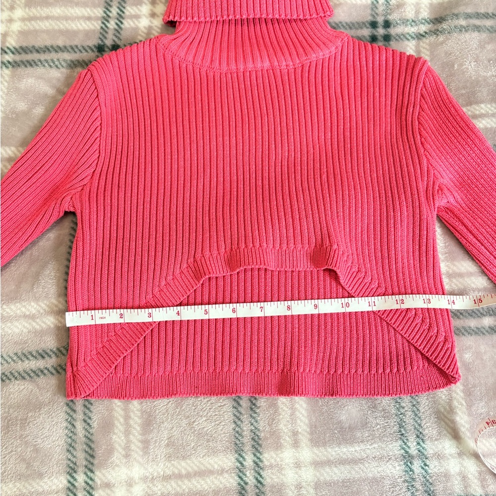 Fuchsia Ribbed Turtleneck Sweater - Picture 7 of 7